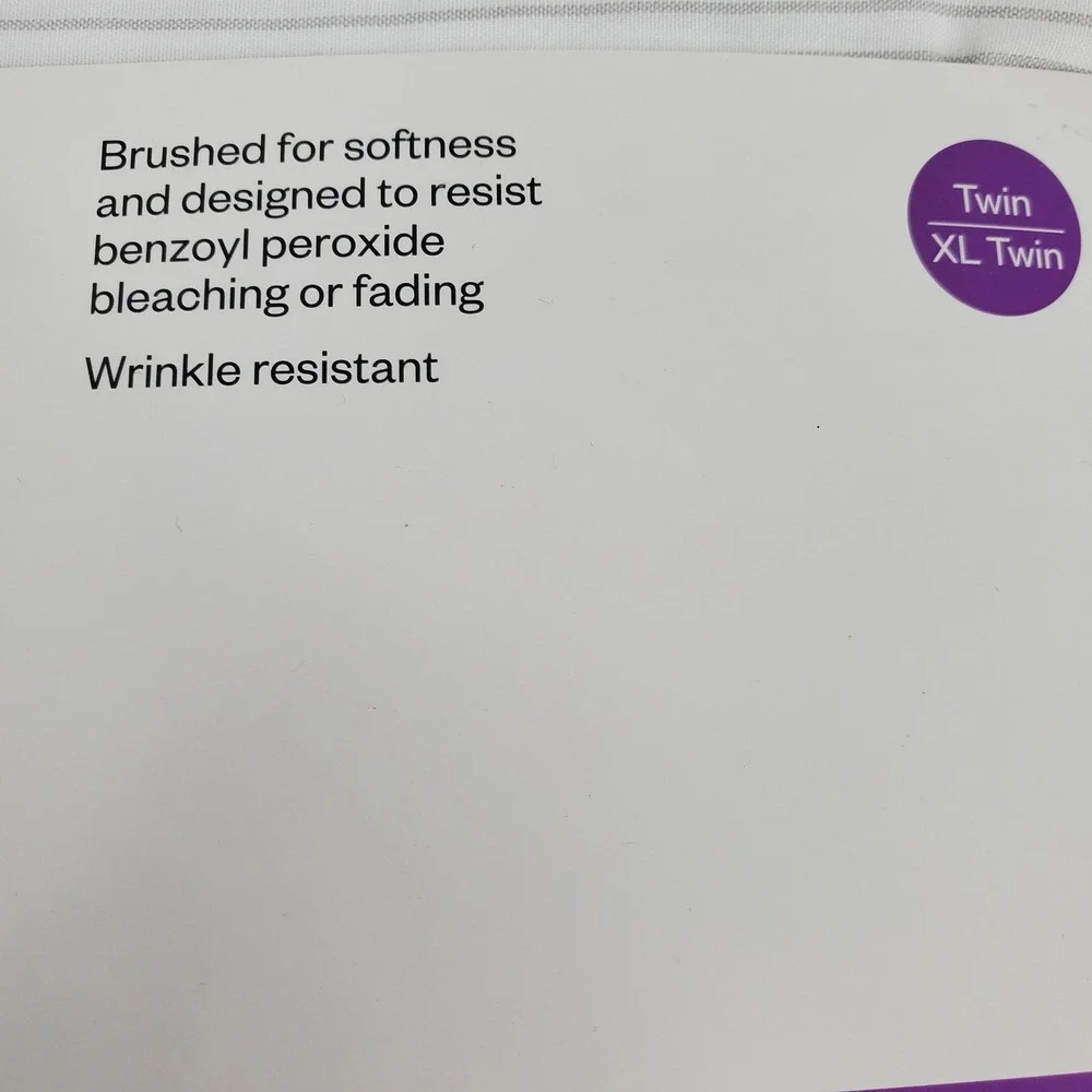Room Essentials Twin XL Gray Stripe Microfiber‎ Sheet Set 3pc Wrinkle Resistant